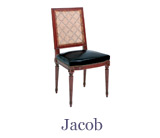 Louis XV chairs and the ‘Jacob’ Louis XVI model shown here are lovingly-crafted by skilled craftspeople